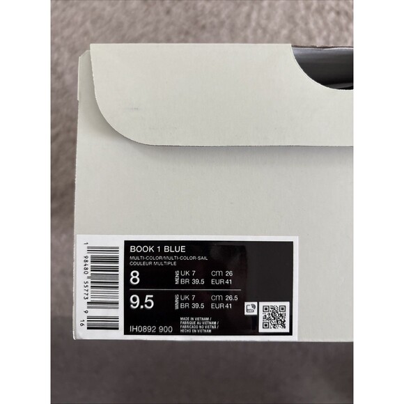 Nike Book 1 Blue Blood Devin Booker Basketball Shoes Men's Size 8 IH0892-900 New - Picture 7 of 7